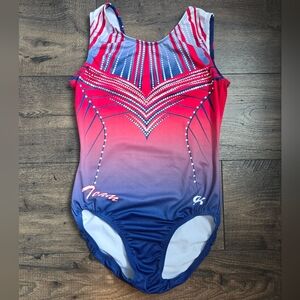 GK Red and Blue Gradient Leotard